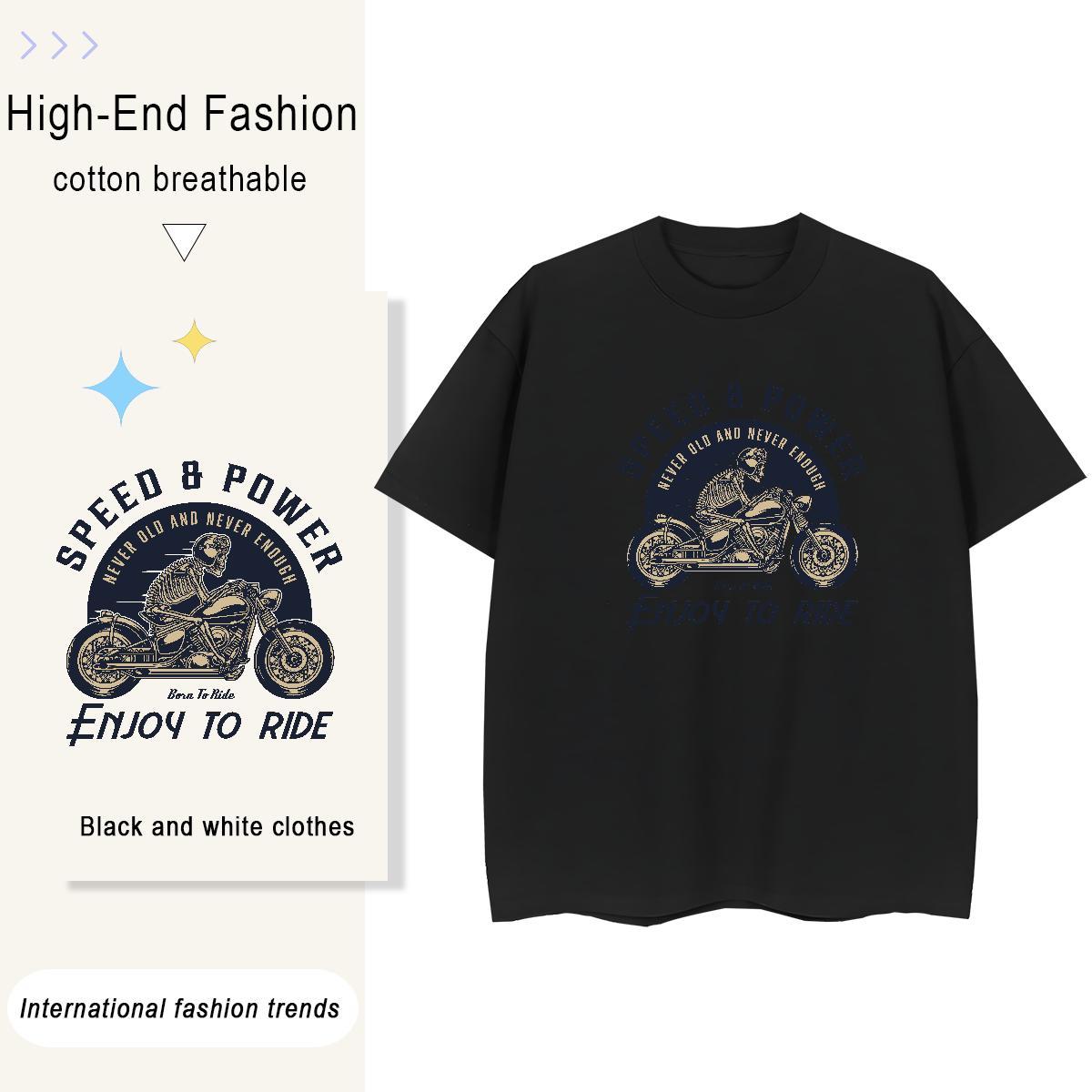 Factory Direct T-Shirts 100% Cotton 230g Breathable Crew Neck Sports Casual skull Women Tshirts Popular Graphic Tops Tees