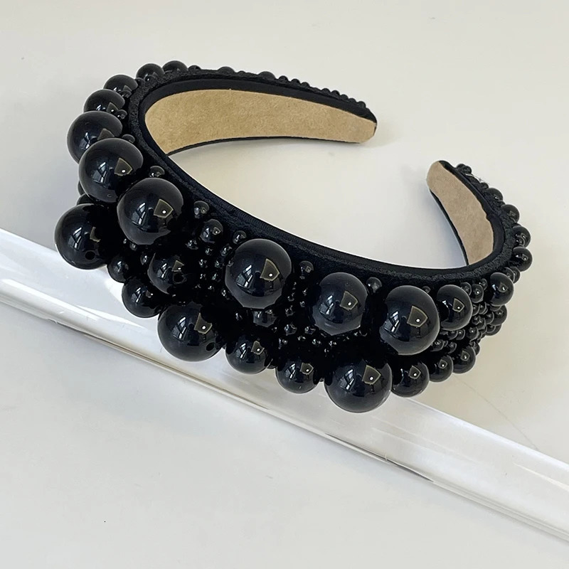 Womens Baroque Luxury Bohemian Big Pearl Flower Head with Adult Hair Accessories Hair Jewelry 241018