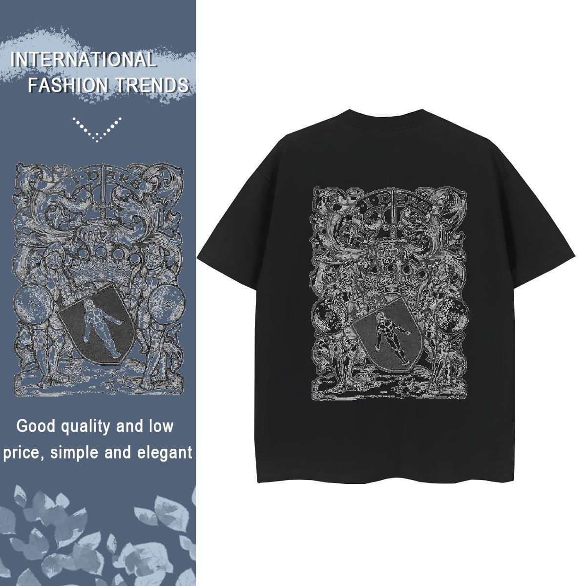 2024 Designer T Shirts Women 230g Pure Cotton Breathable Short Sleeve Sports Street Wear Religion Tshirt for Man Woman Comfortable Plus Size Custom Cl