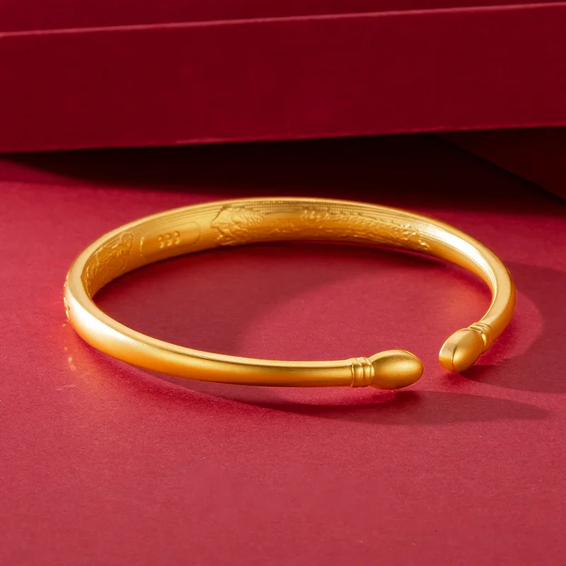 Solid18k Womens Gold Bracelet Pulseras Mujer Elegant and Everlasting Gold Womens Bracelet Fashion Bracelet Exquisite Jewelry Gift 241007