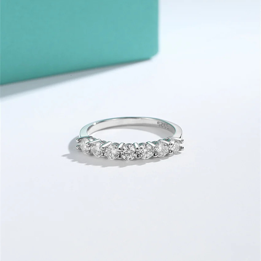 Tone 18k Gold and Silver Plated 925 Womens Ring 0.7ct 3.0mm D Color VVS1 Certified Brand Jewelry High Quality 241018