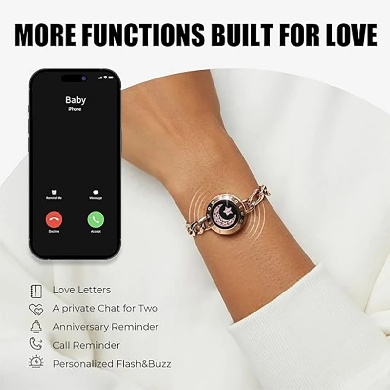 TOTWOO Long Distance Touch BrackeletsVibration Light up for Love Couples Brackelets 241018