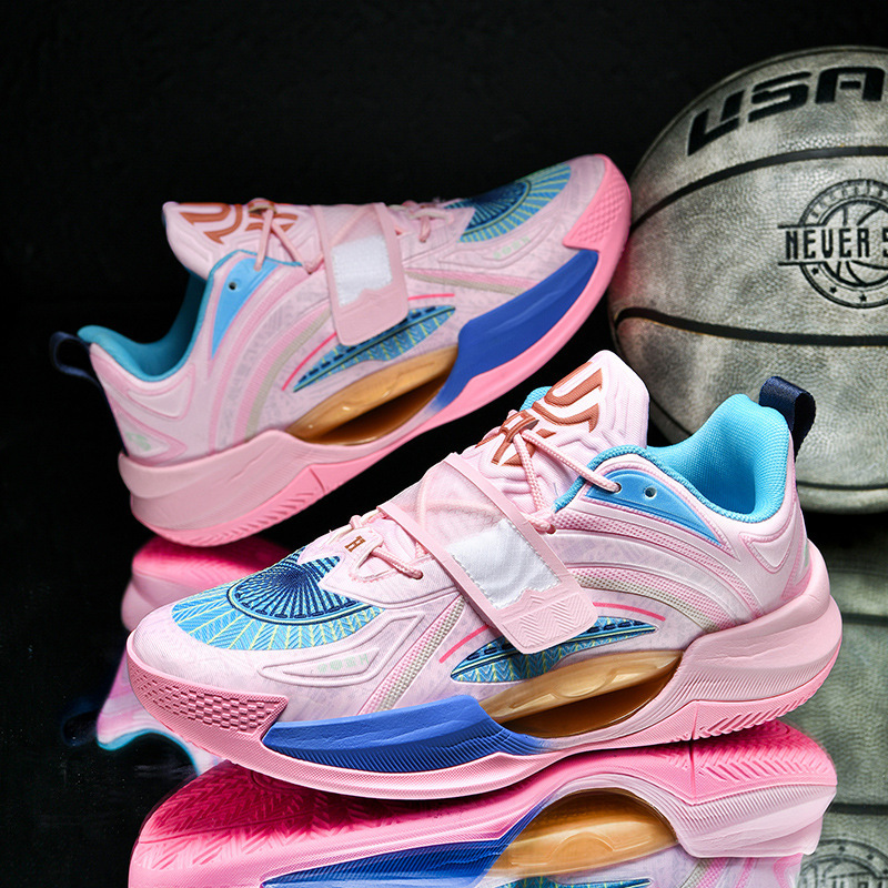 Night light basketball shoes, men's women's boots, MD rubber sole, friction mesh surface, student, youth and children's sports shoes