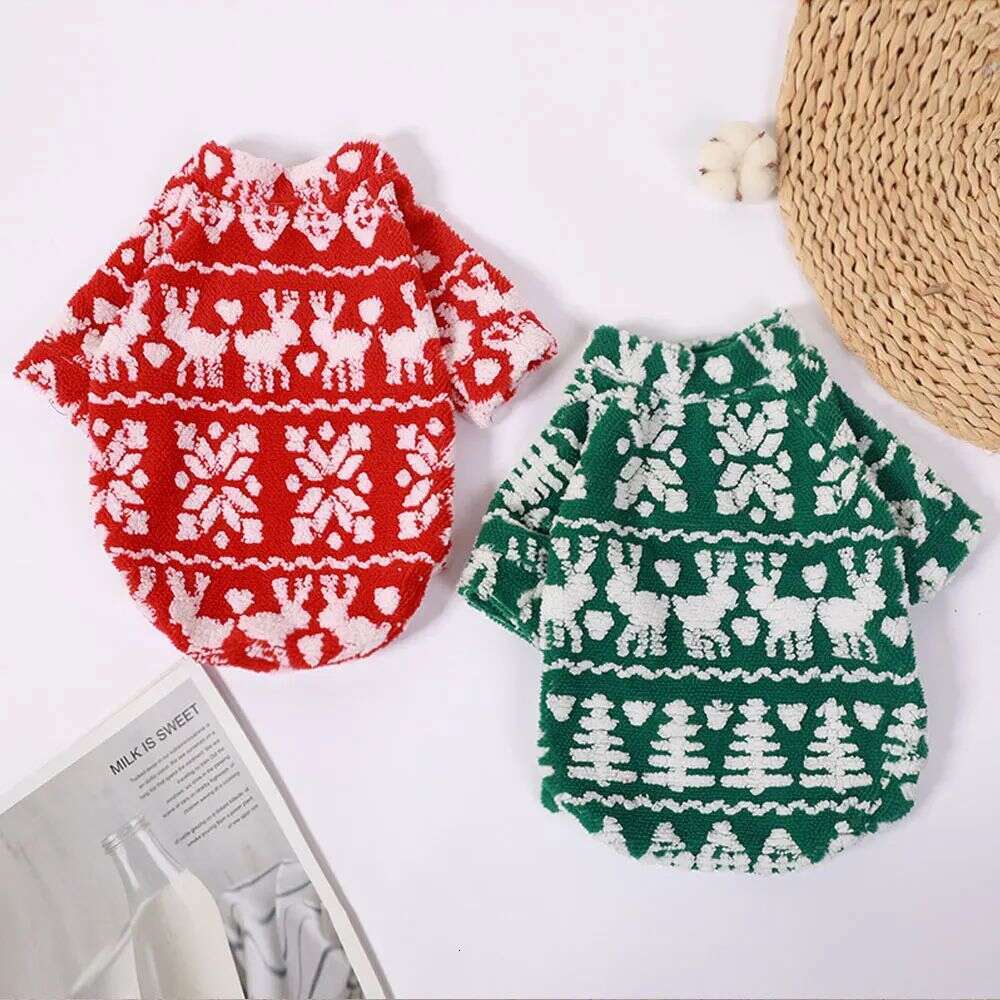 wholesale Supplies Christmas Elk Pet Costume Autumn Winter Coat Jacket Warm Pets Dog Sweater Clothes for Dogs Cats