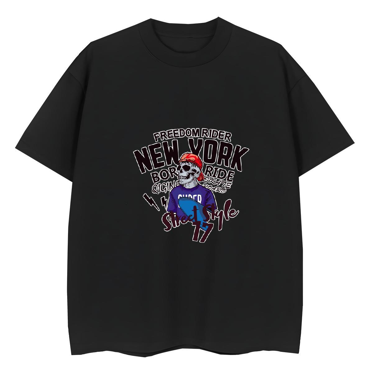 2024 Designer Women T Shirts 230g Pure Cotton Breathable Short Sleeve Casual skull Women Tshirts Comfortable Custom Print Oversized Tee Shirt
