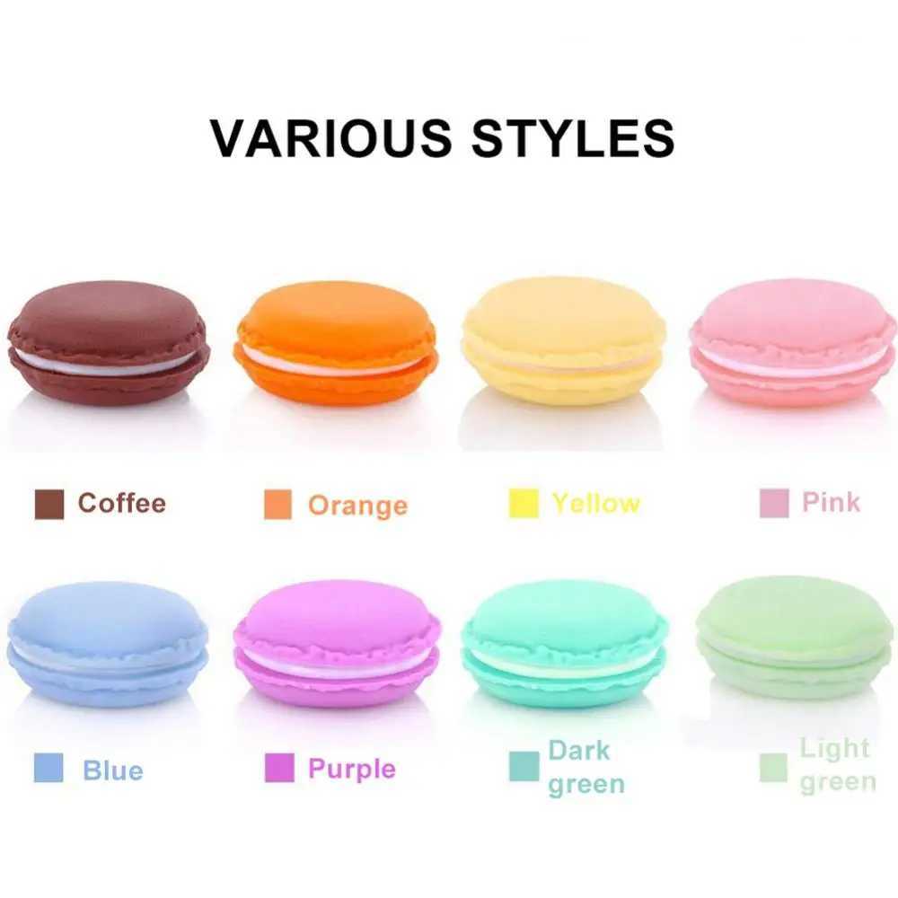 1/2/4 Mini Macarons Color Jewelry Box Portable Cute Silicone Ring Necklace Storage Box Girl Gift Jewelry Organizer W241019