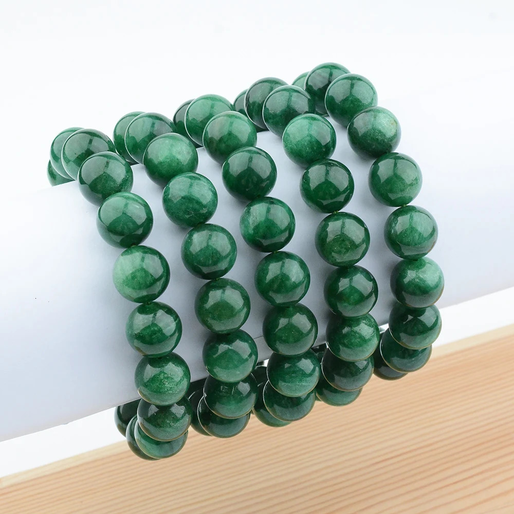 Natural high-quality Fuchsite loose round bead bracelet 12.m-12.5mm 241018