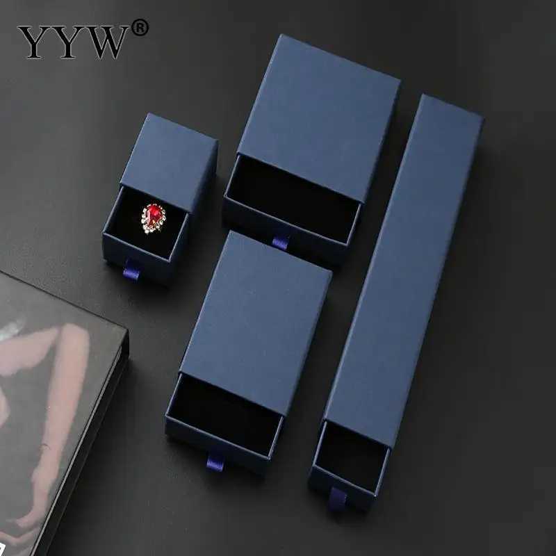 Gift box for jewelry black and white jewelry box drawer box for rings earrings necklaces bracelets jewelry packaging and storage W241019