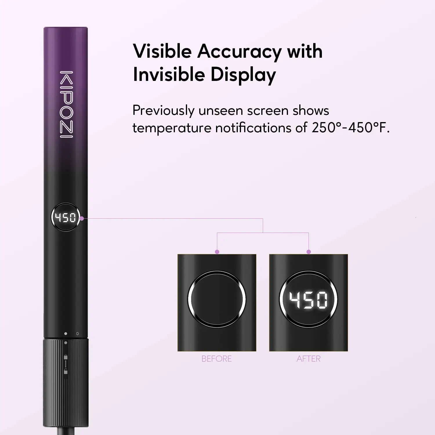 KIPOZI professional hair straightener 2-in-1 flat iron curling iron instant heating flat iron strip digital LCD display 241018