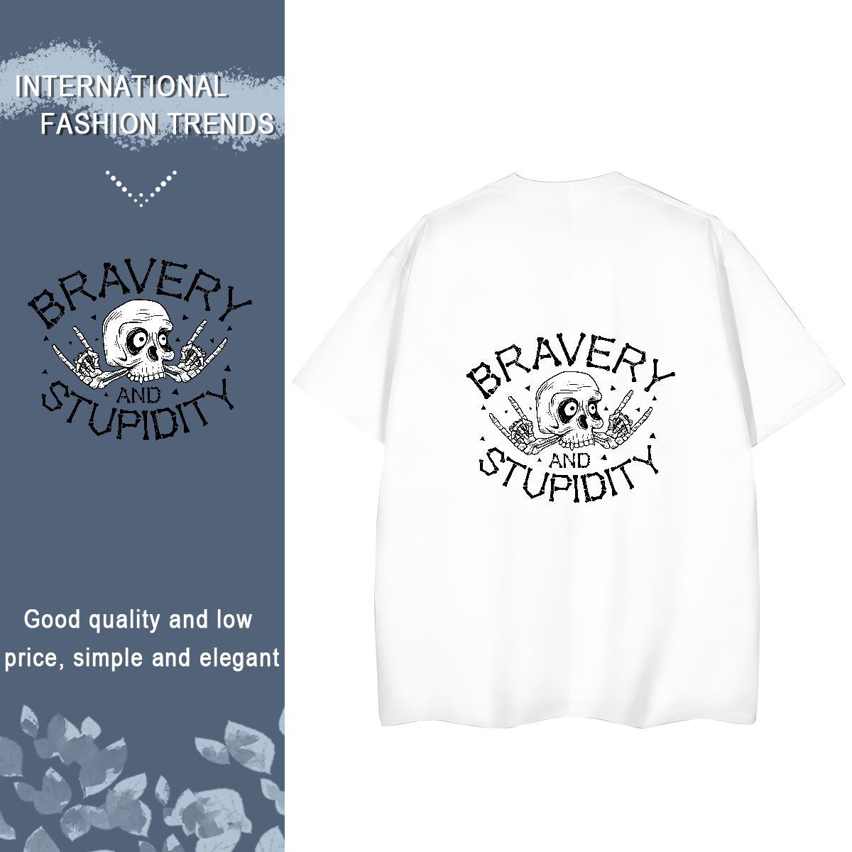 TOP Quality Woman T Shirts 230g Pure Cotton O Neck Short Sleeves Hip Hop Street skull Lady T shirt Popular Cartoon Printing L-4XL Tops