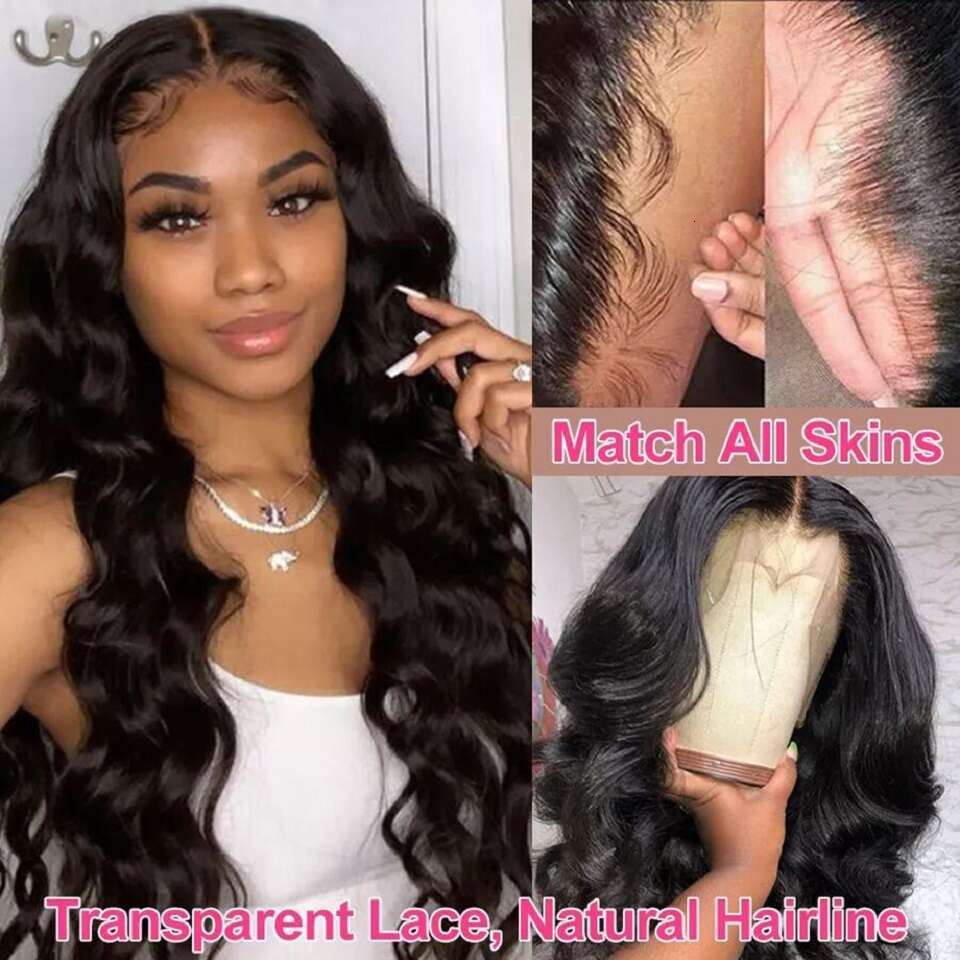 X Brazilian Transparent x Lace Frontal Wigs Human Hair Body Wave Front Wig Pre Plucked