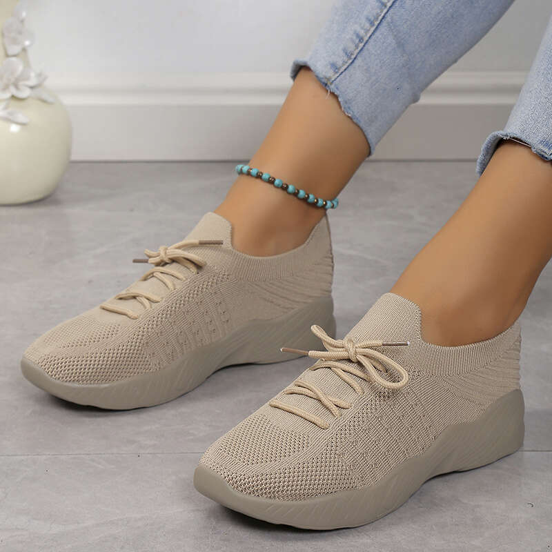 LITTLETON Women Sneakers Knitted Breathable Lightweight Non Woman Tennis New Comfortbale Slip On Casual Shoes atillas Mujer 2025