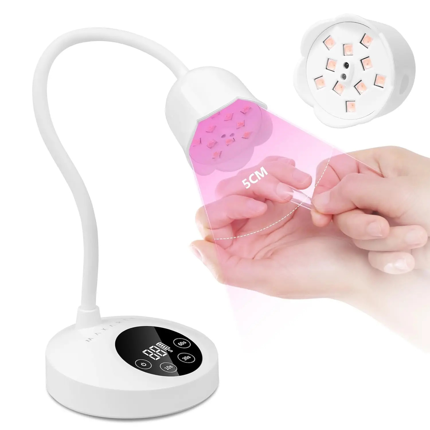 Makartt UV nail lamp Luminoza 10W charging LED lamp with sensor for acrylic nail extension flash curing portable gel polishing 241018