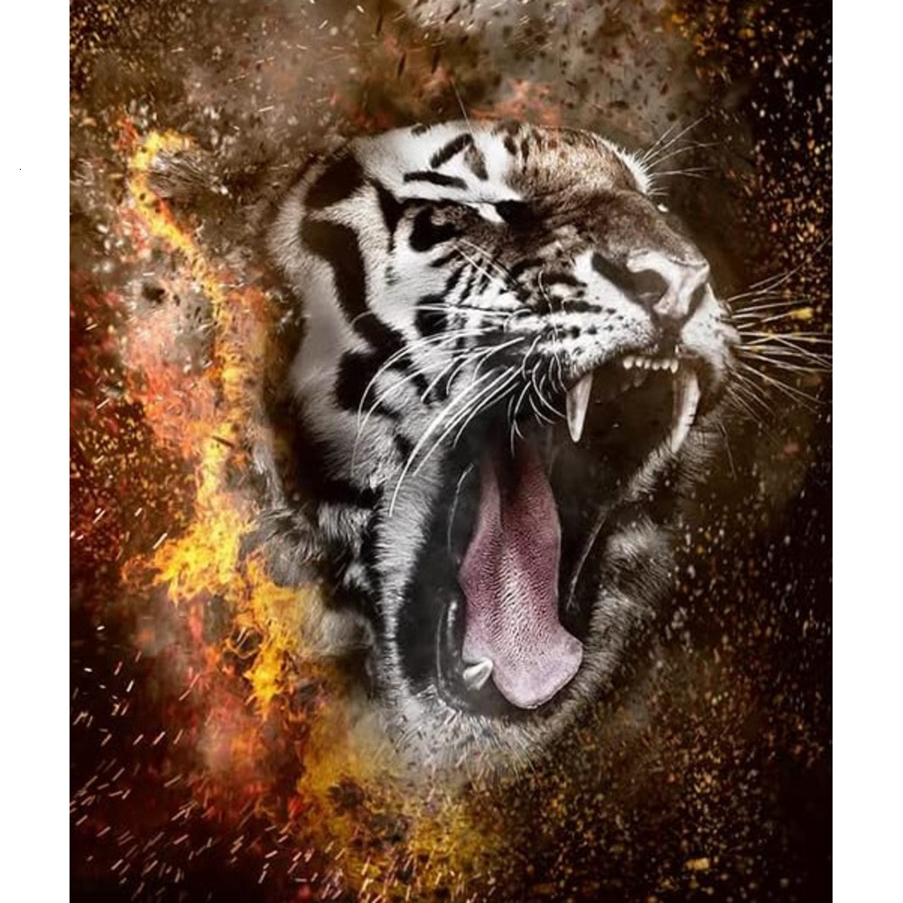 Mens T shirt Men Cool Tiger Shirt Psychedelic Cartoon Tiger Head T-Shirt tee Casual tops summer clothes Fashionable and breathable