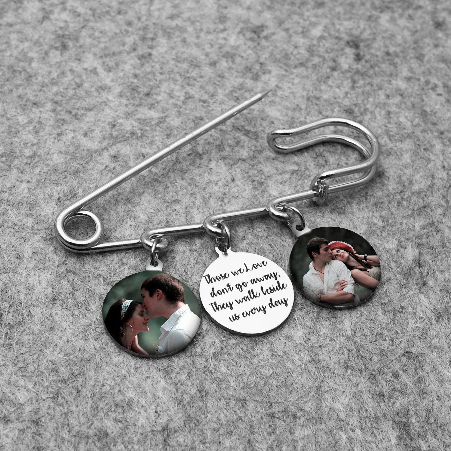 Customized po Brooch po tie nail wedding bouquet pin personalized bride po charm wedding commemorative gift 241018