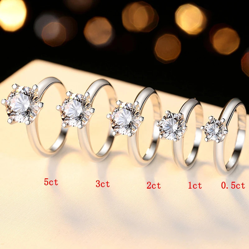 GRA Certified 1-5CT Ring VVS1 Laboratory Diamond Card Ring Female Engagement Promise Wedding Band Jewelry 241007