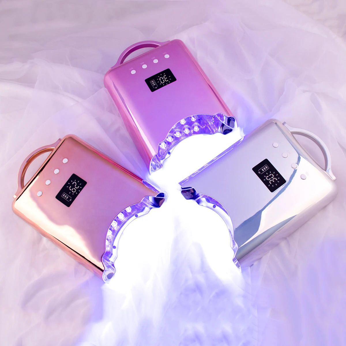 Pro cordless 78W UV LED nail lamp Manual rechargeable battery nail dryer for curing gel polishing lamp Wireless LED 241018