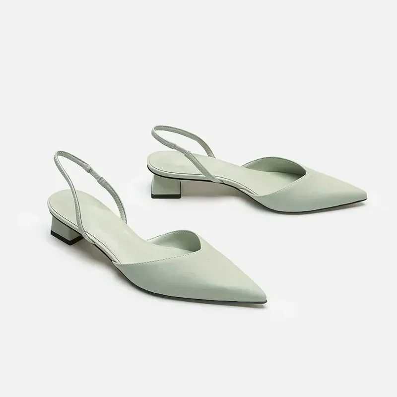 New Fashion Summer Womens Pump Womens Button Beige Single Shoes Square High Heels Comfortable Dress Party Shoes Y241019