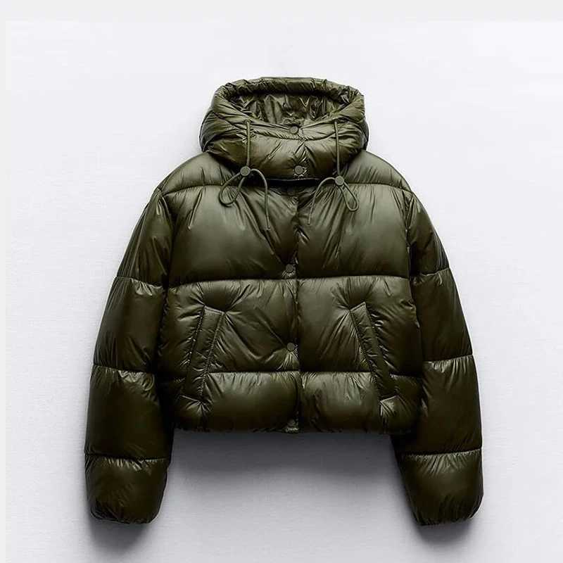 Women's Down Parkas Winter New Eomen Warm Puff Jacket CottonThick Warm Autumn Womens Hooded Sled Pocket Loose Oversized Coat Y241019ZXGP