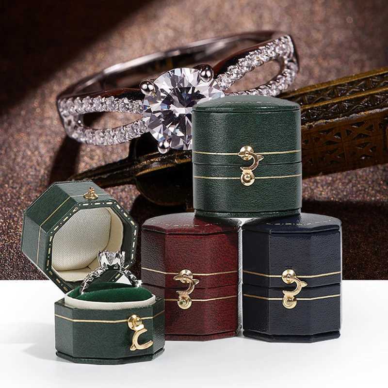 Retro mini ring box high-end diamond ring box recommended for wedding ceremony jewelry photography jewelry props W241019