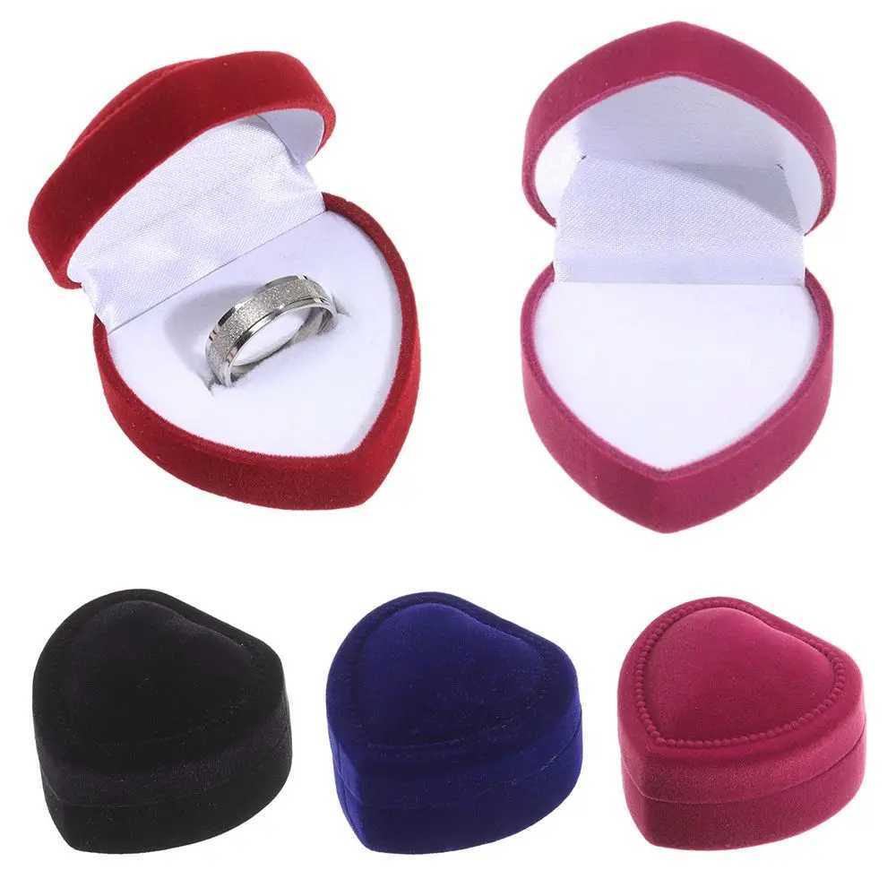 Fashion couple wedding party jewelry box earring holder velvet ring box heart-shaped box W241019