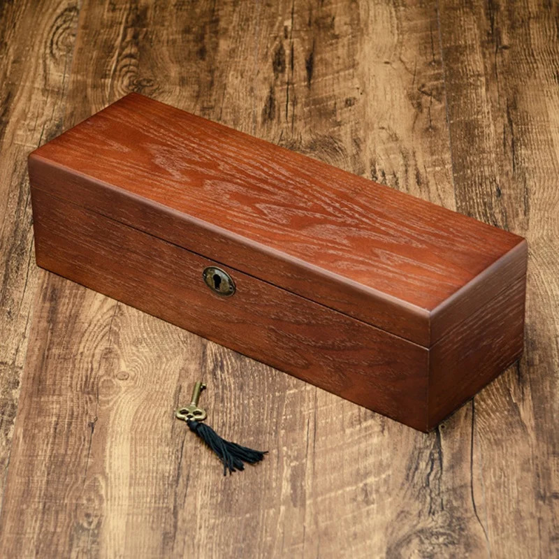 6-slot luxury wooden watch box lockable storage box jewelry bracelet watch display organizer collection box gift box 241018