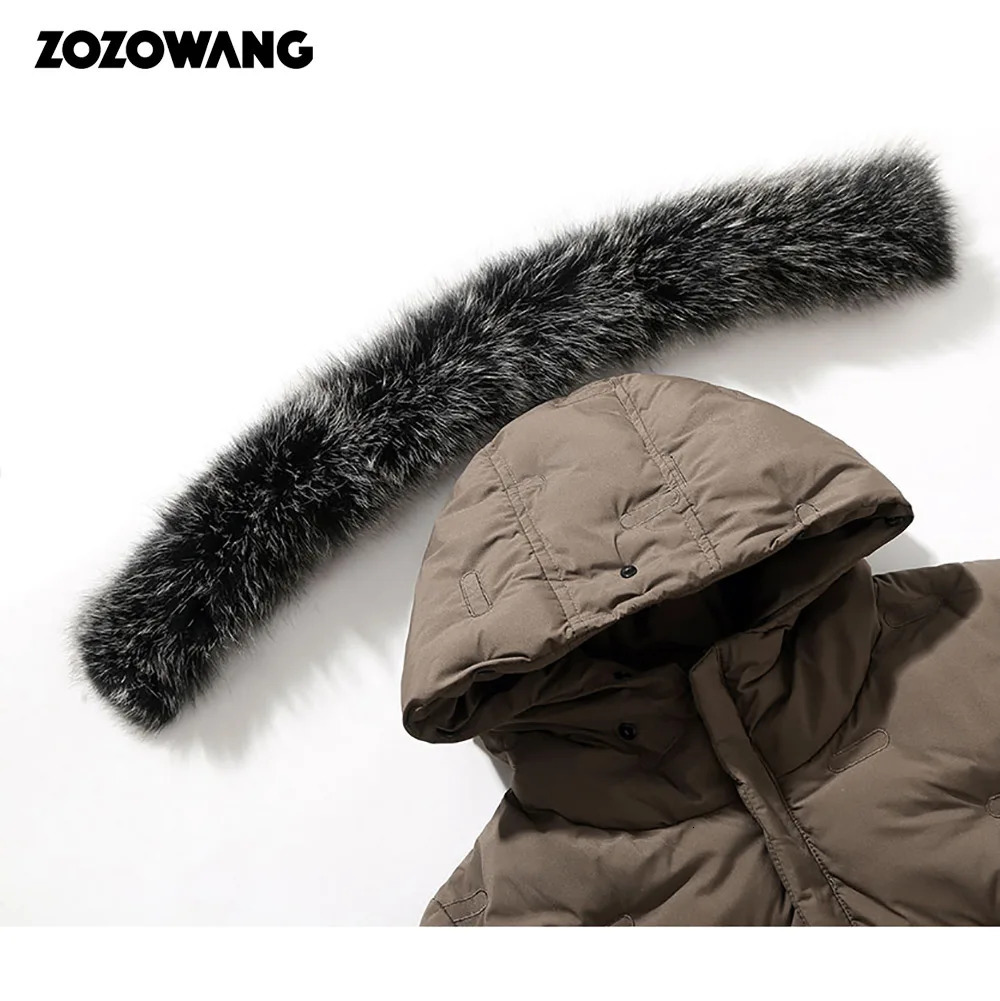 Down jacket mens winter jacket mens fashion thick warm Parkas fur white duck down jacket casual mens waterproof down jacket 241018
