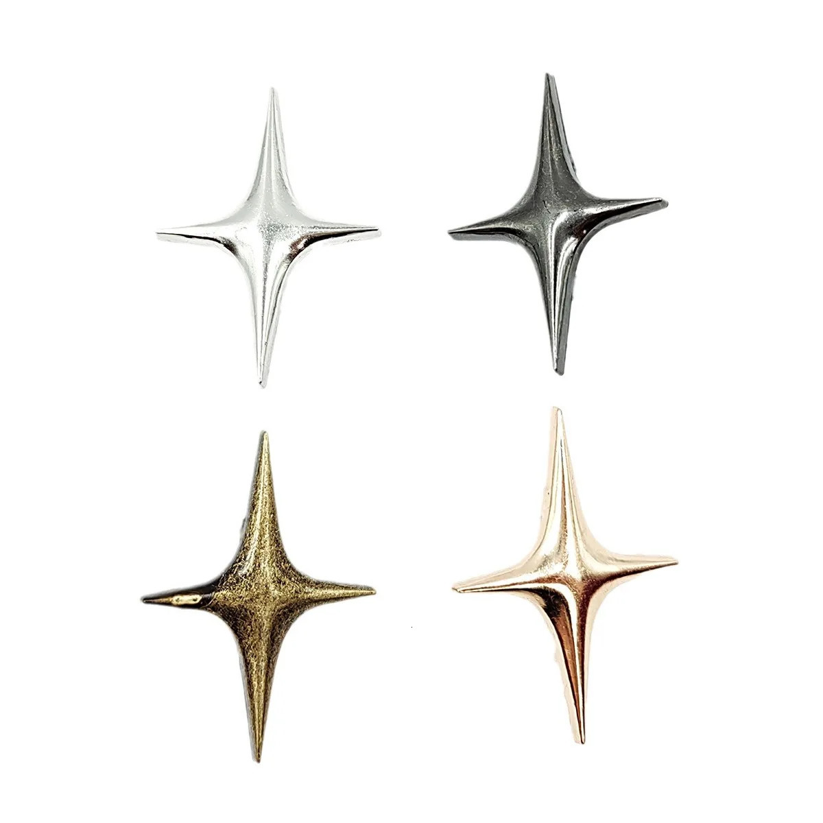 Universal Decorative Copper Four Corners Star Brooch Enamel Personalized Bag Clothing Hat Badge Metal Mens Pin Gift Wholesale 241018