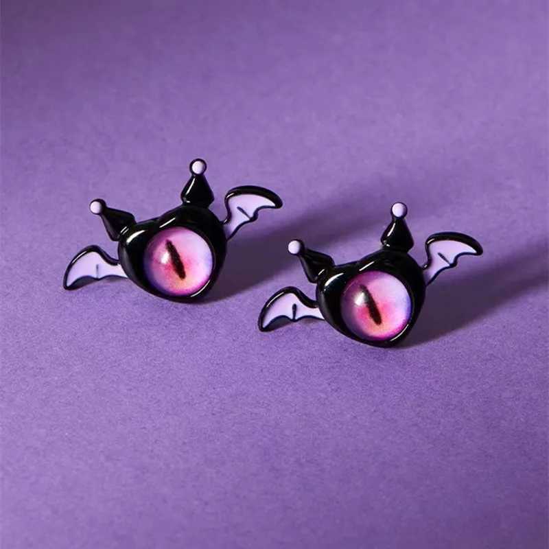 Cute red one eyed monster Halloween ring female anime black monster adjustable couple ring wedding ring jewelry gift Y241019
