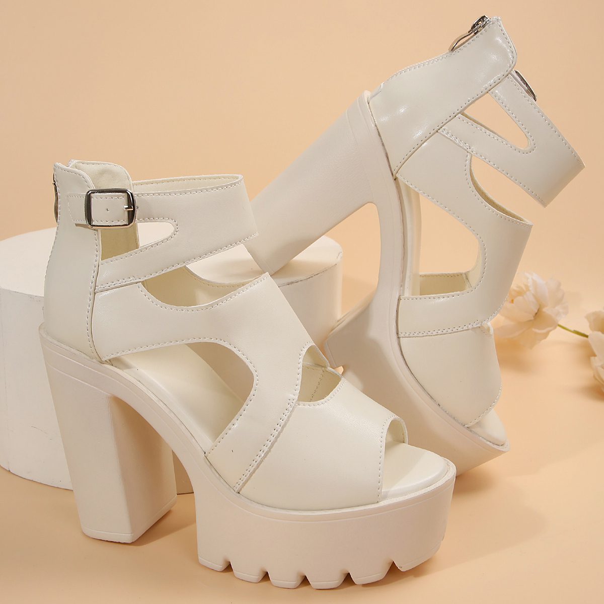 Fish Mouth Women Platform High Wedges Buckle Slope Female Peep Toe Woman Thick Heels Gladiator Sandals Ddmywed Ddmysaturn