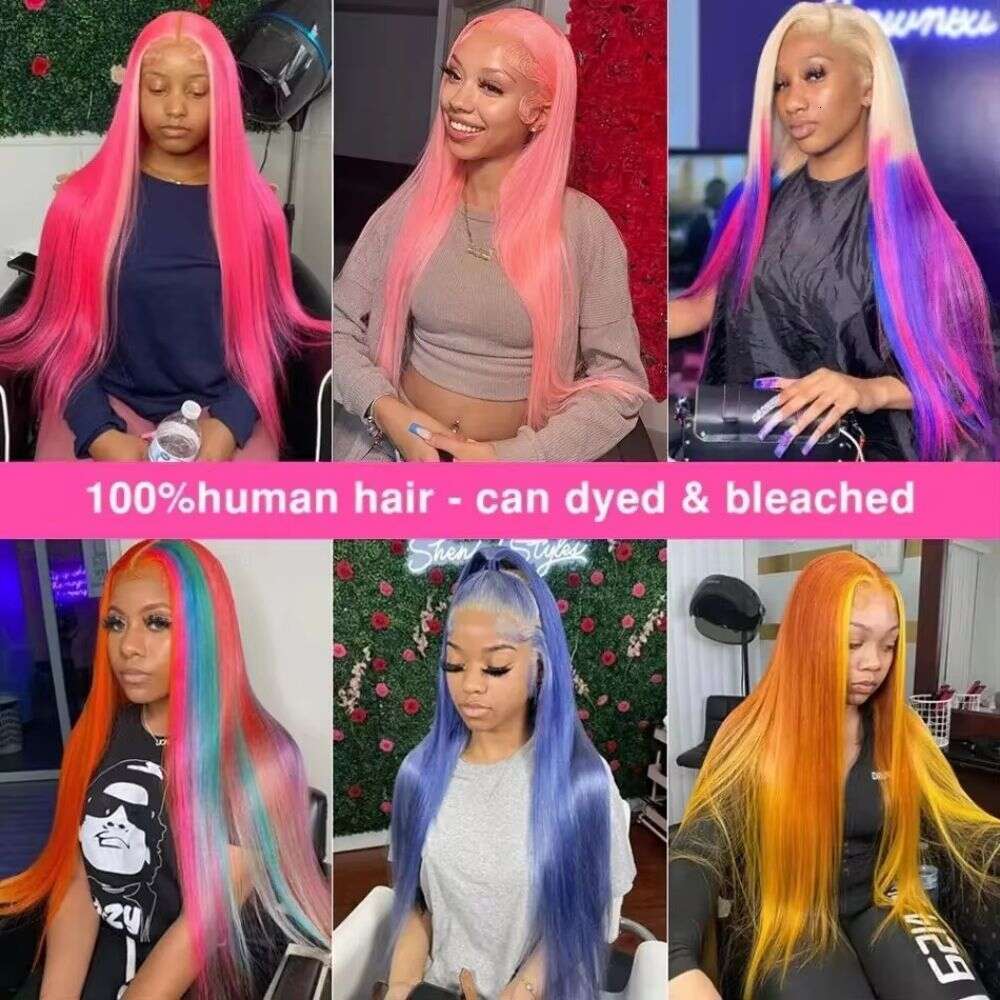 HD Transparent 613 Straight 13x6 Front Human Hair Wig Colored Preplucked 13x4 Honey Blonde Lace Frontal Wigs For Women