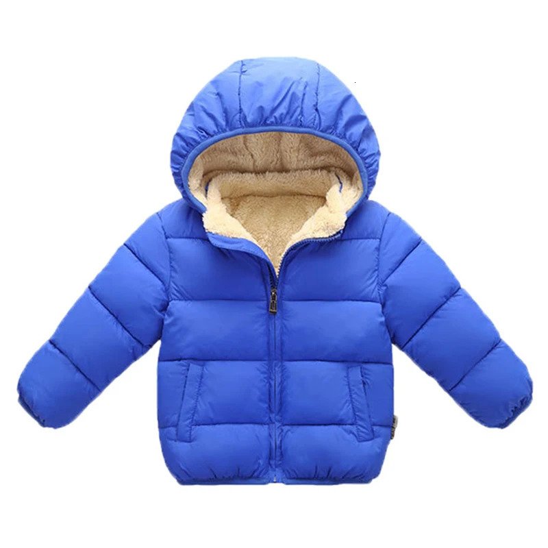 Baby Children Coats Winter Thick Jackets For Boys Warm Plush Thicken Outerwear Girls Fur Hooded Jacket Kids Clothes Snowsuit 241018