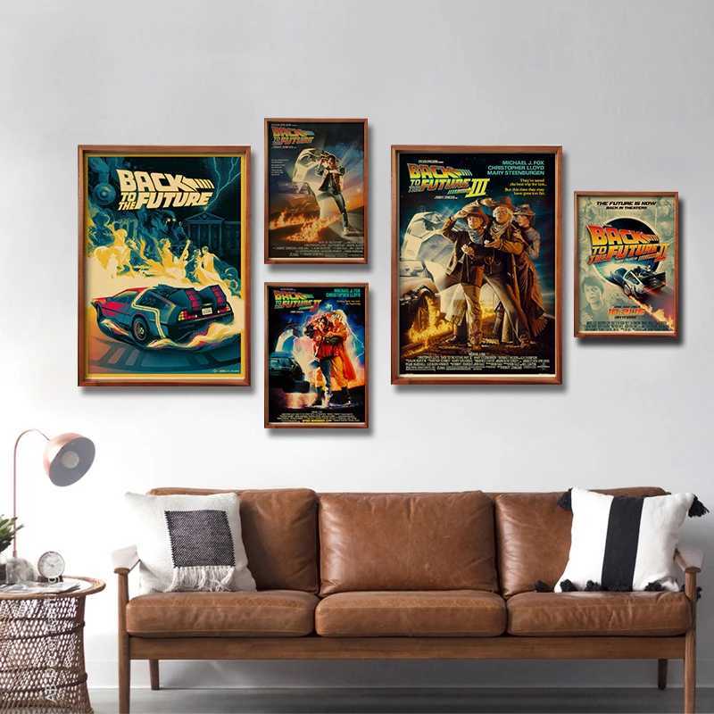 Back To The Future 1 2 3 Movie Posters Kraft Paper Prints Vintage Home Room Cafe Bar Art Wall Decor Aesthetic Painting PictureXJ241016