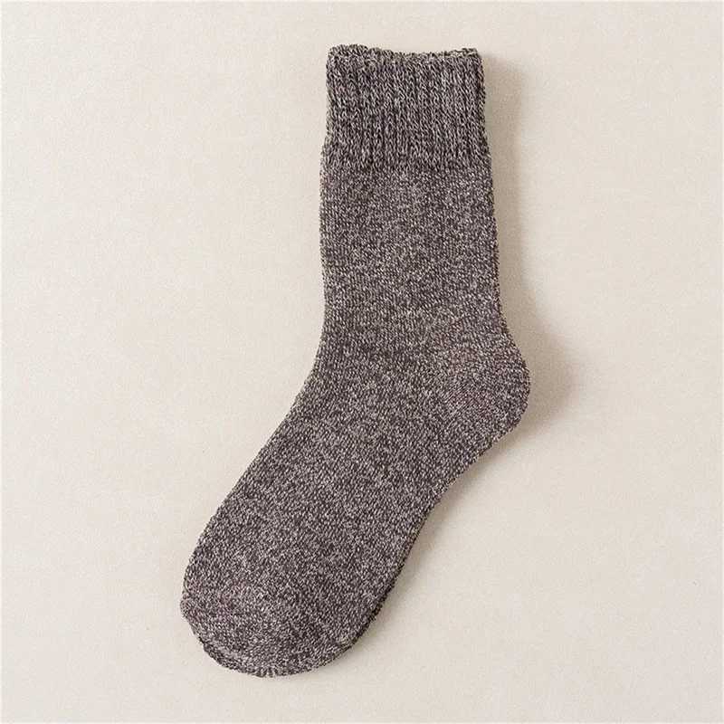 Men Super Thick Solid Sock Striped Wool Socks Against Cold Snow Winter Warm SockXJ241019