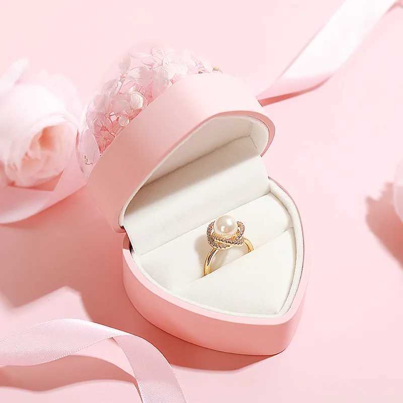 1 piece of 7.1x6.2x6.5cm pink/dark blue Valentines Day dried flower ring pendant box 520 recommended ring box jewelry storage W241019