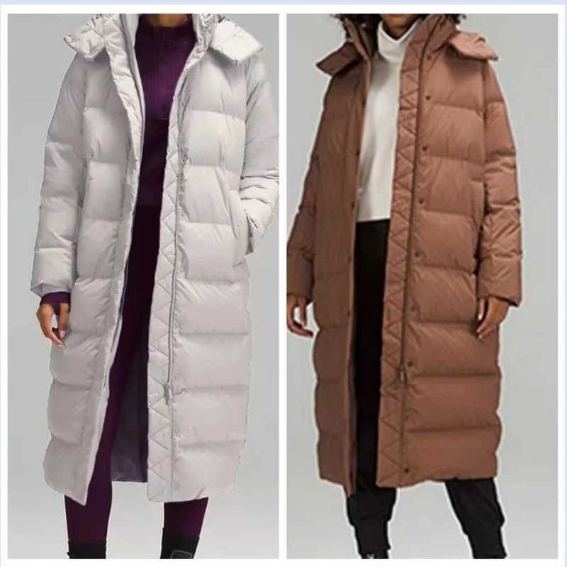 24 year winter new niche 7-color 9-grid long over the knee goose down jacketX241019
