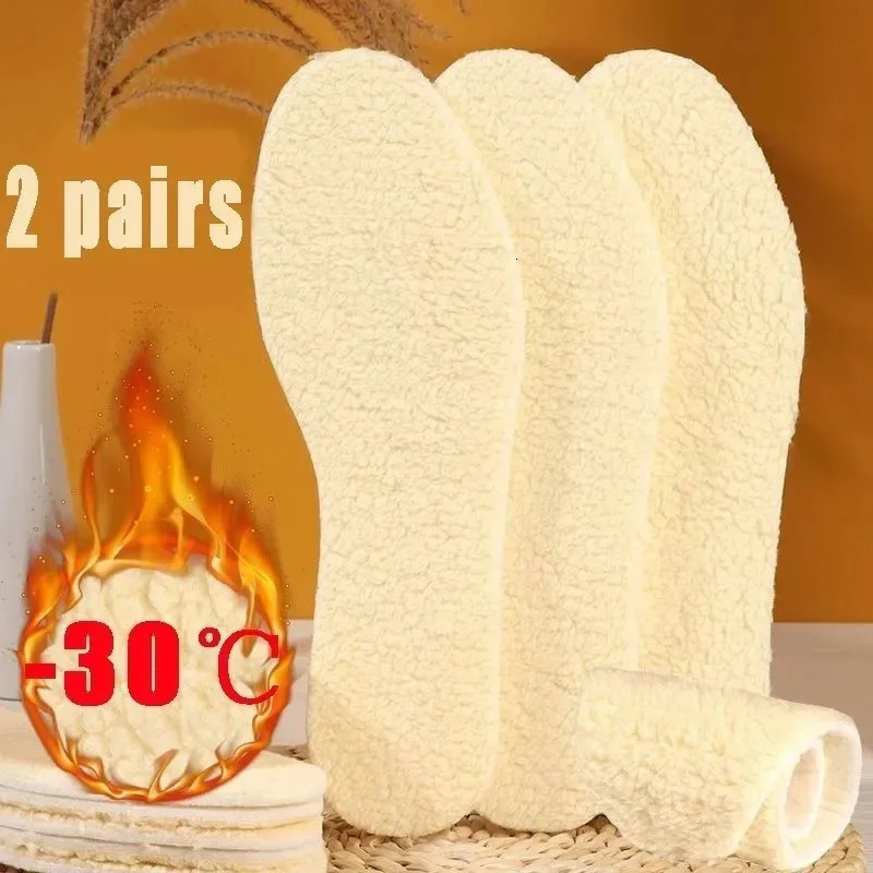 13pairs Thicken Thermal Insoles Winter Warm Heated Soft Plush Insole Shoes Boots Shoe Pad Simulation Cashmere Insert 241019