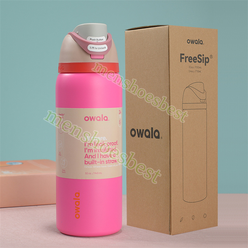 OWALA Fashion Large Capacity Sports Water Bottle Double-Layer Vacuum Cup Outdoor Sports kettle 316 Stainless Steel Handy Cup