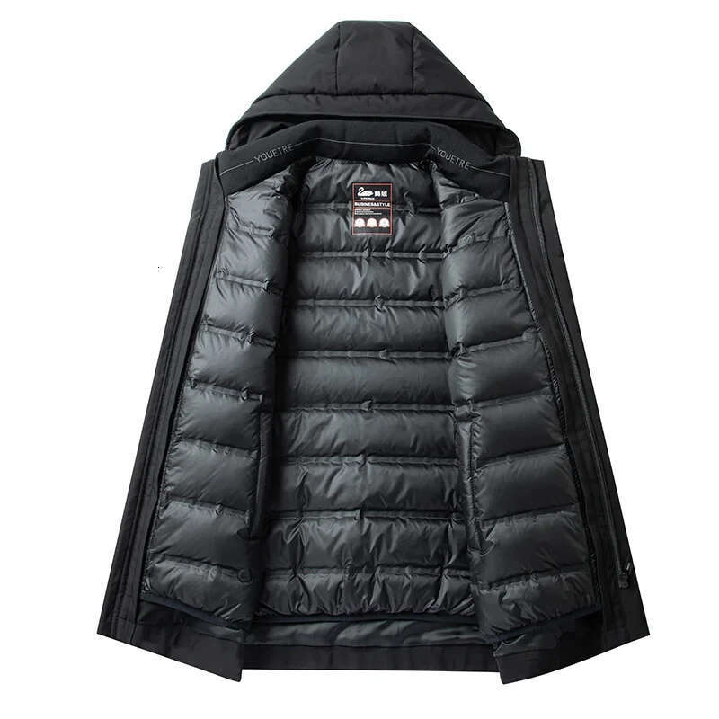 Detachable Inner Ing Goose Down Jacket Men Warm Loose Fluffy Padding Thick Parka Coat Male Puffer Man Winter Clothes