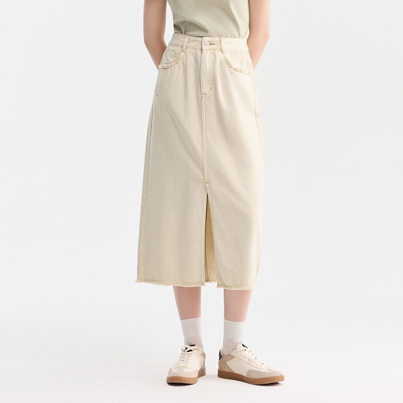 Semir Denim Skirt Summer 2024 New Arrival With High Slit And Straight-Cut Design Skirts For Women