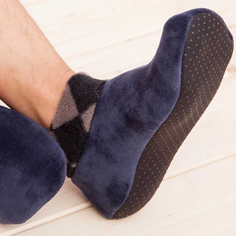 New Men Women Soft Fleece Socks Thicken Winter Warm Boot Socks Unisex Elastic Non Slip Fashion Indoor Floor Socks SlipperXJ241019