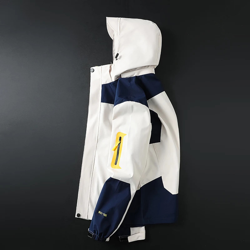 Mens autumn jacket camping hiking windproof mens waterproof hooded jacket outdoor travel climbing fishing jacket mens 241007