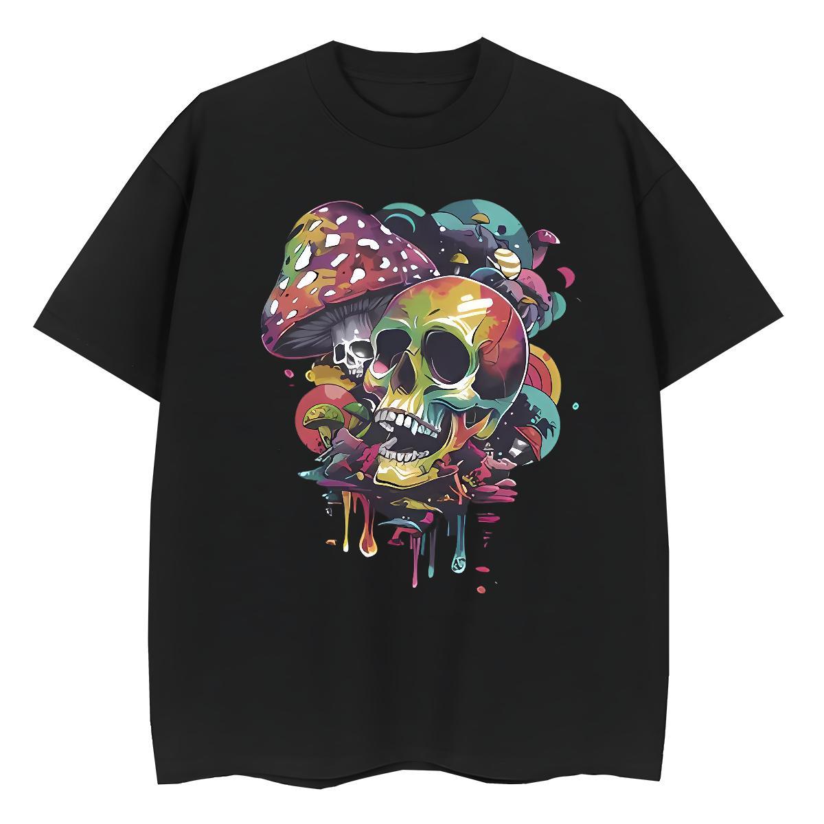 Factory Direct T-Shirts 230g Cotton Short sleeve Soft Street Casual skull Woman Tshirt Comfortable Oversized Tee Shirt