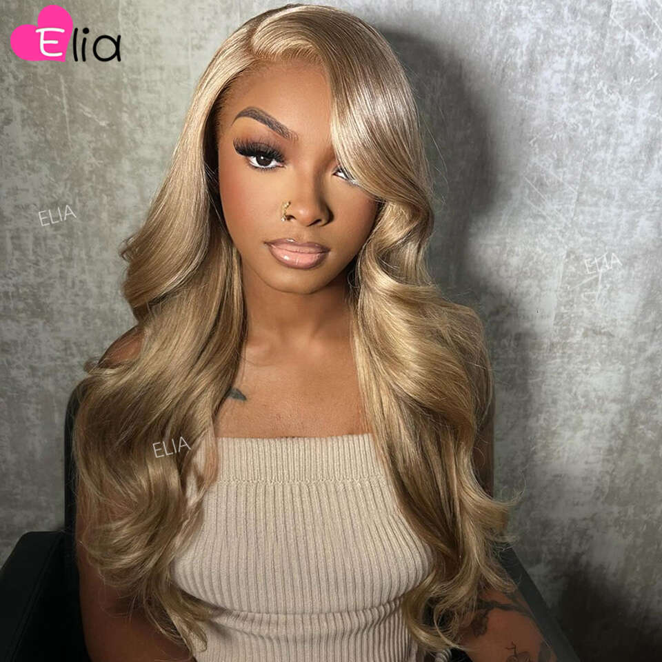 Grey Brown Colored 32 Inch 100% Human Hair Cheap Wigs on Sale 13X6 Lace Frontal Body Wave 5x7 Closure Wig