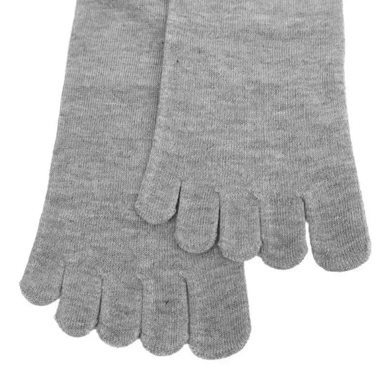 Toe Long Socks Autumn Winter Men Solid Color Warm Cotton Five Fingers Socks Daily Sports Running In Tube Socks Fashion AccessoryXJ241019