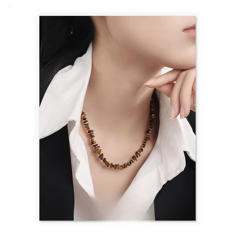 style natural lime simple irregular n necklace 241018