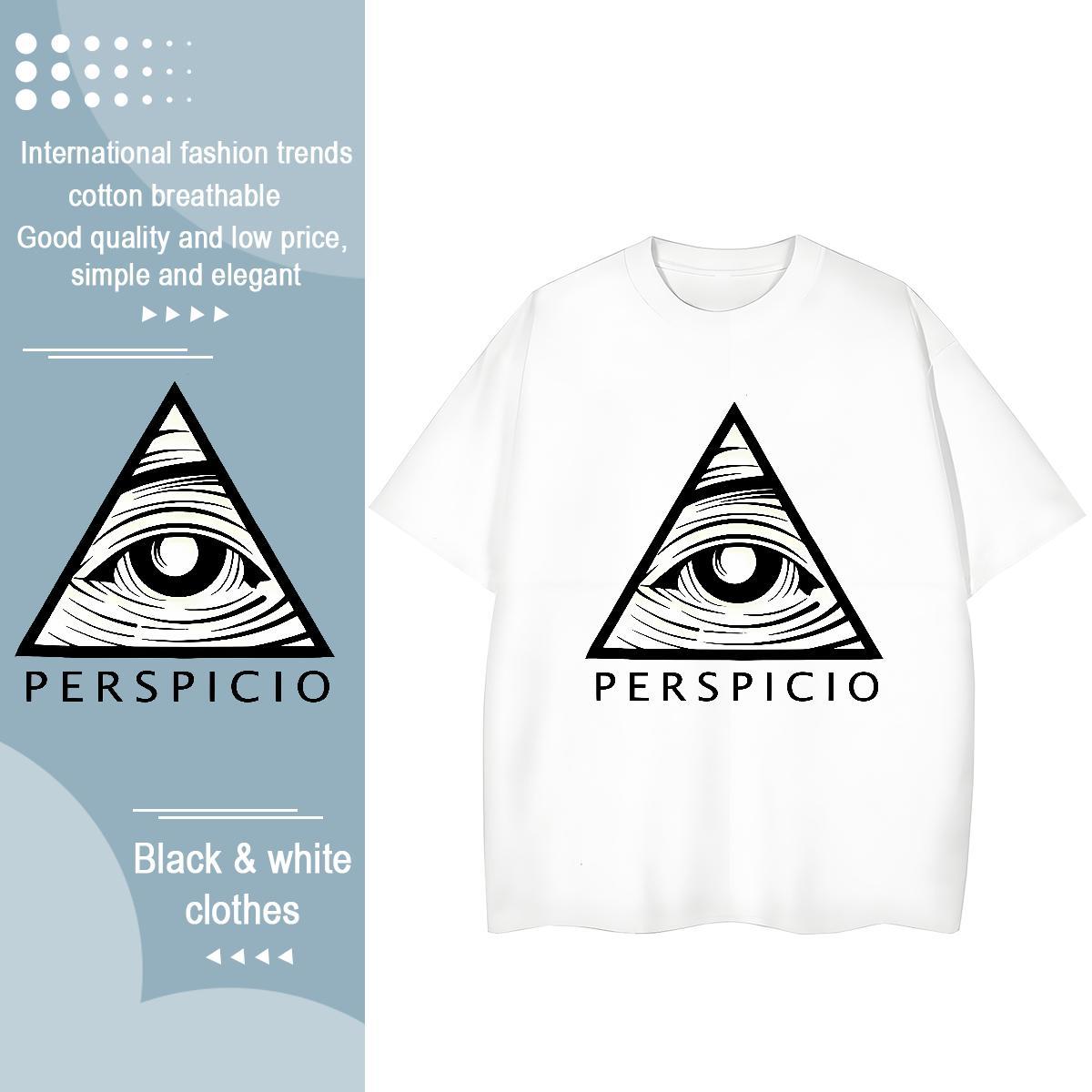 New T Shirts Women 230g Pure Cotton Crew Neck Casual Daily Wear eye of the devil Womens Tshirts Loose Anime Print Top Shirts