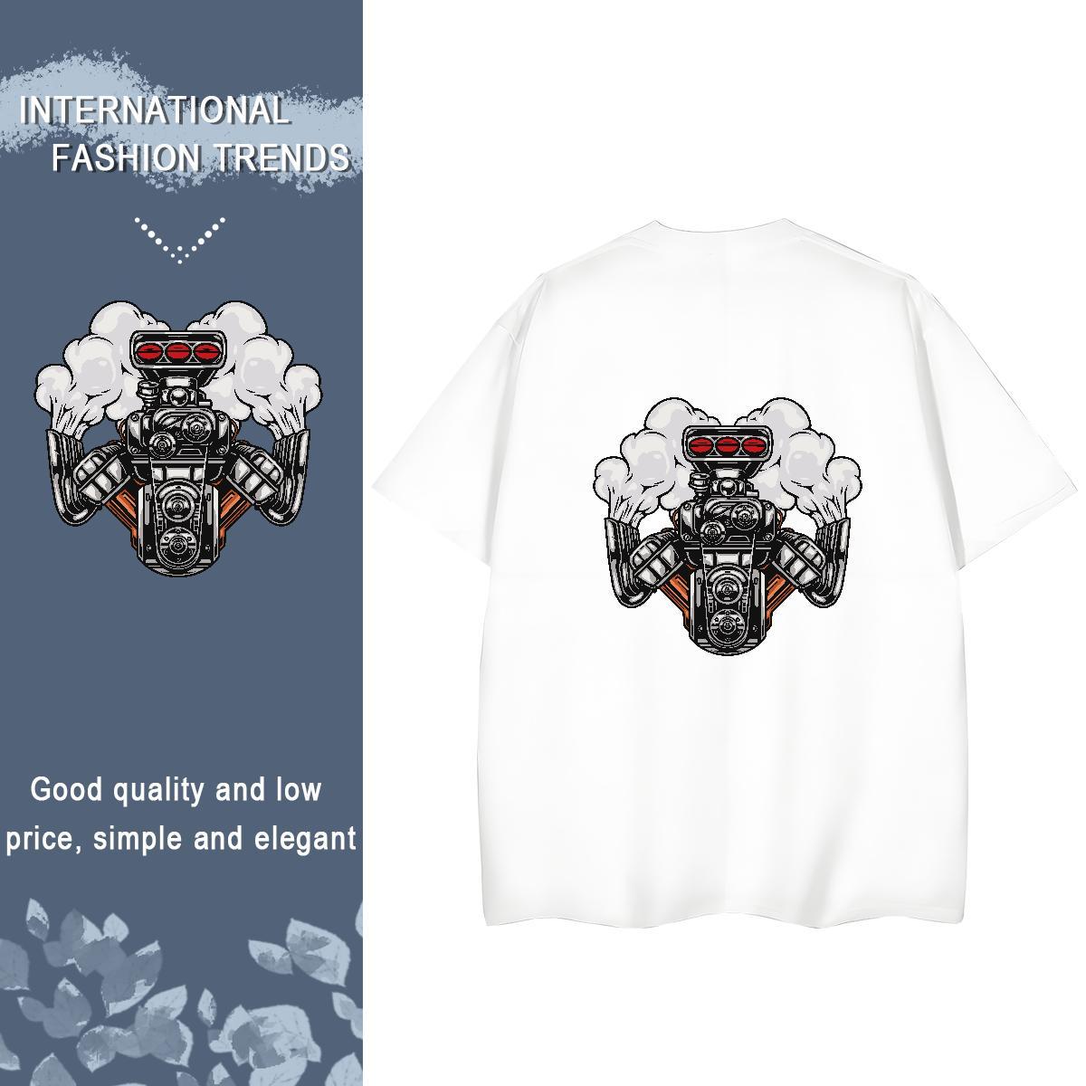 TOP Quality T-Shirts for Women 230g 100% Cotton Round Neck Short Sleeve Casual car Womens Tshirts Brand Black Oversized Wear