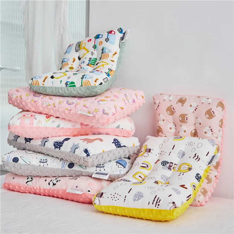 Soft Gauze Baby Pillow Comfortable Doudou velvet pillow For borns Baby Sleep Headrest Breathable Infant Kids Pillow 241008