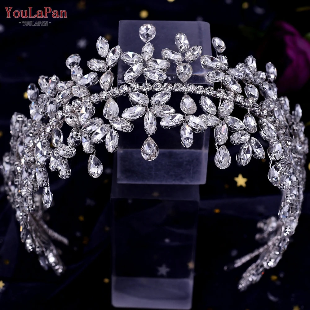 YouLaPan Luxury Bridal Headband Wedding Hair Diamond Wedding Hair Accessories Bridal Hair Tiaras and Crown HP404 241018